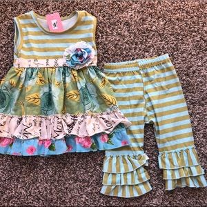 Ruffle top and ruffle pants set Matilda Jane ish